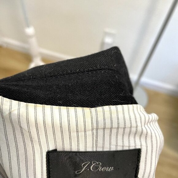 *J. CREW Wool Stretch Classic Preppy Polished Blazer Jacket 1 Button Black  2 - Picture 5 of 8